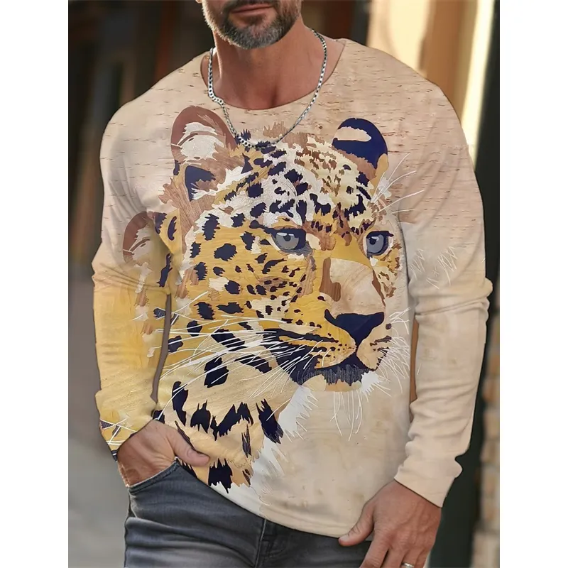 3D Printed Casual Long Sleeve  - Mens Fashion Clothes 评论和价格