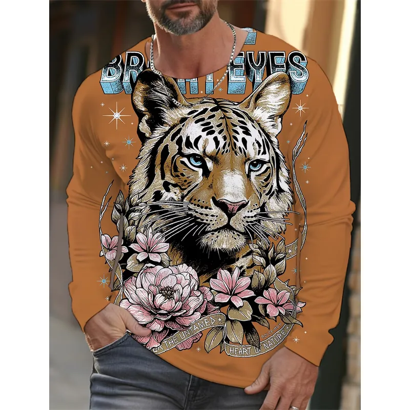 3D Printed Casual Long Sleeve  - Mens Fashion Clothes 评论和价格