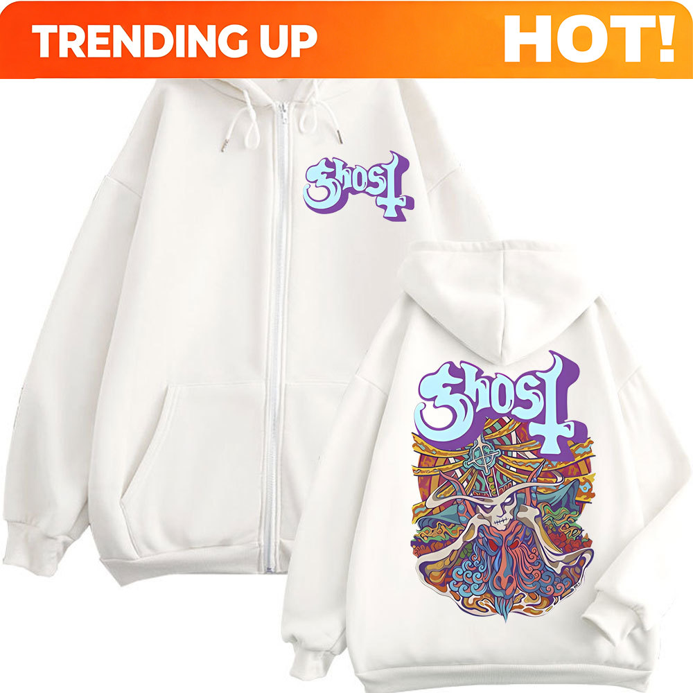 Ghost Band Graphic Zipper Hood - Mens Fashion Zip Up Hoodies 评论和价格