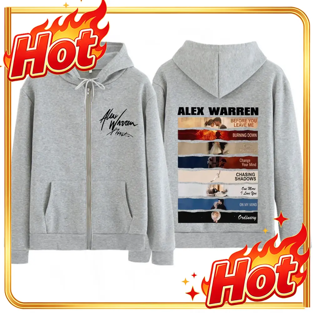Singer Alex Warren 2026 Tour P - Mens Fashion Zip Up Hoodies 评论和价格