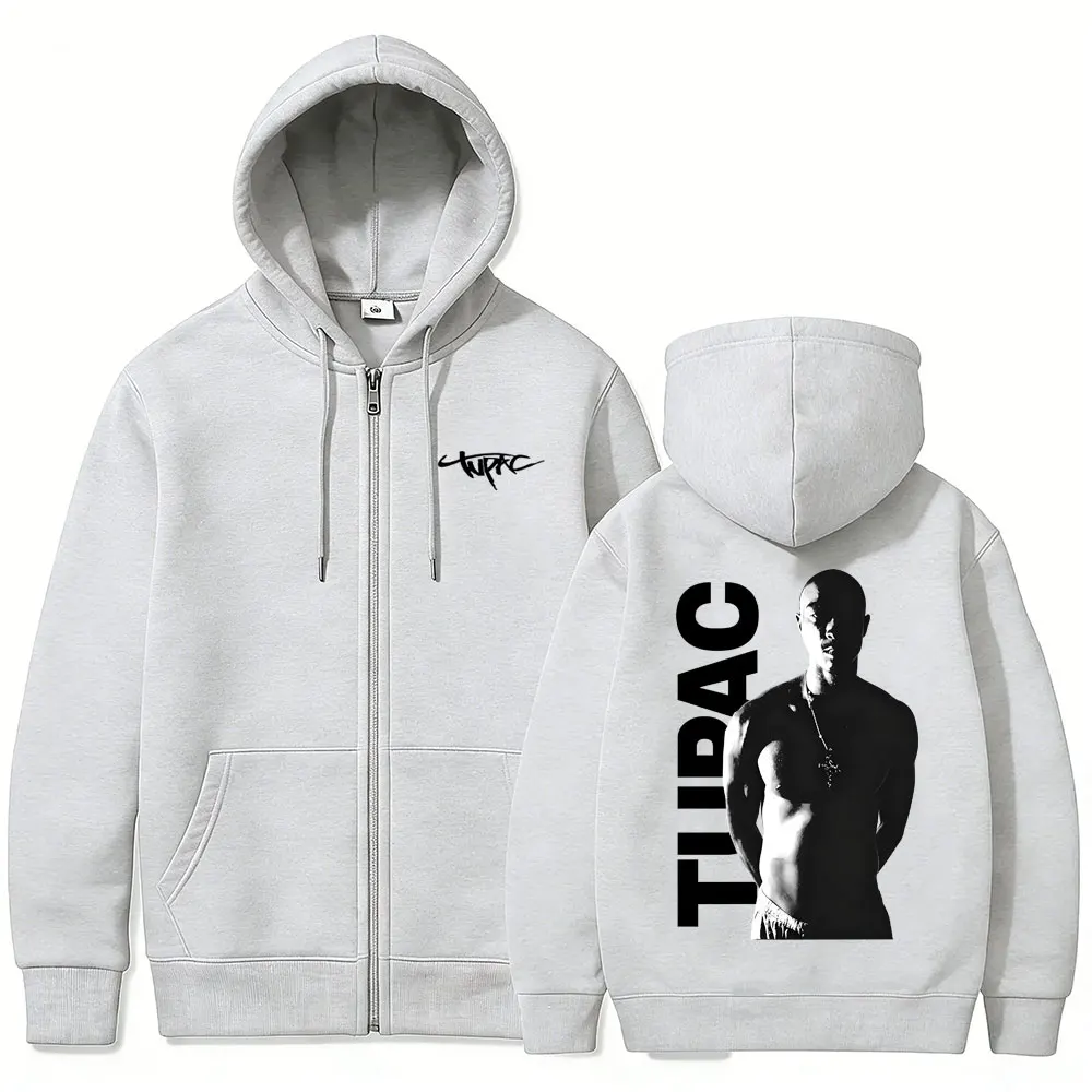 Rapper Tupac 2pac Zipper Hoodi - Mens Fashion Zip Up Hoodies 评论和价格
